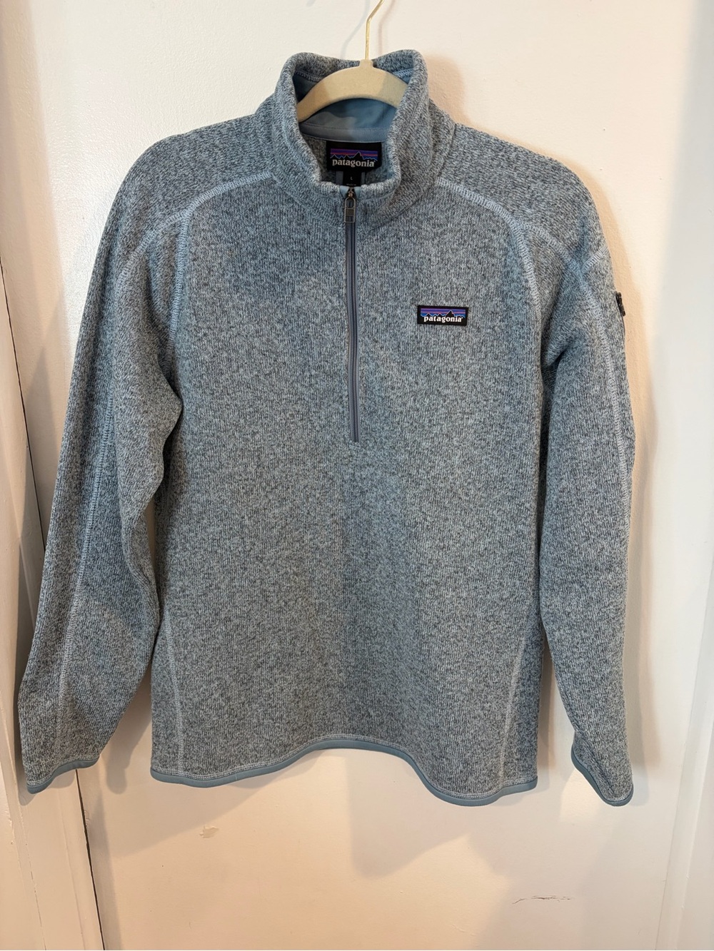 Patagonia Heather Gray Quarter-Zip Fleece Pullover